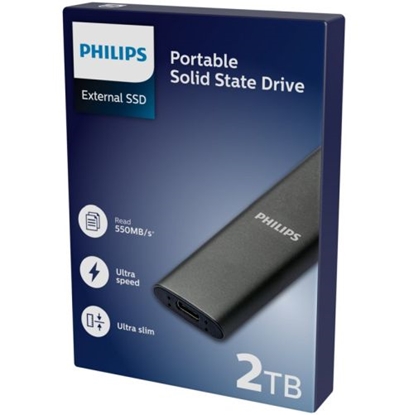 Attēls no Philips External SSD 2TB Ultra speed Space grey