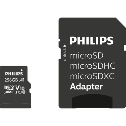 Attēls no PHILIPS MicroSDHC 256GB class 10/UHS 1 + Adapter