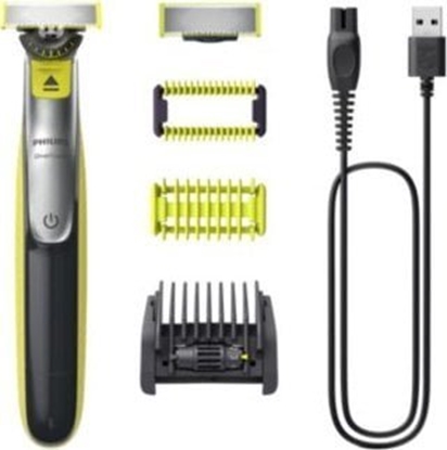 Picture of Philips OneBlade Face + Body QP2834/20, 1x Original blade, 1x 360 blade, 5-in-1 comb (1,2,3,4,5 mm), 60 min run time/4hour charging