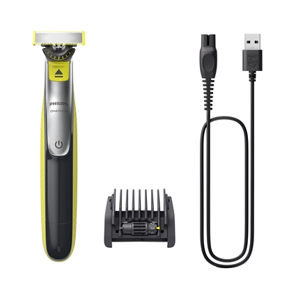 Изображение Philips Oneblade QP2734/20, 360 blade, 5-in-1 comb (1,2,3,4,5 mm), 60 min run time/4hour charging