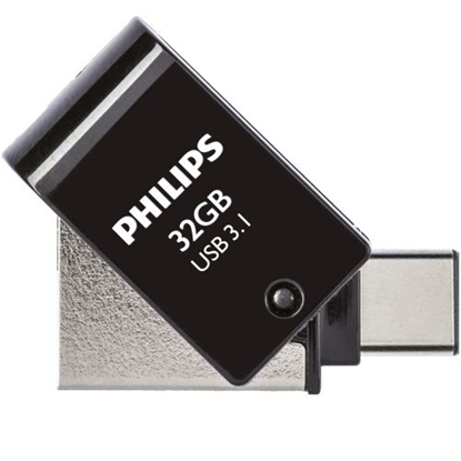 Picture of PHILIPS USB 3.1 / USB-C Flash Drive Midnight black 32GB 