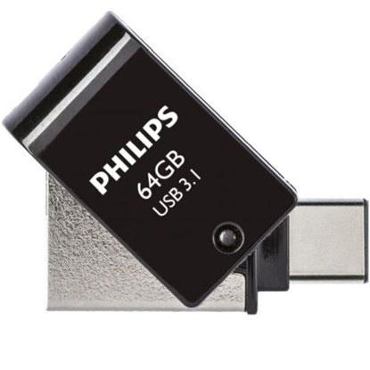 Attēls no PHILIPS USB 3.1 / USB-C Flash Drive Midnight black 64GB 