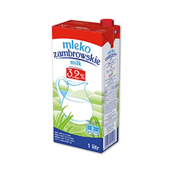 Изображение Piens, dabīgs, 3,2%,  ZAMBROWSKIE, UHT, 1 l