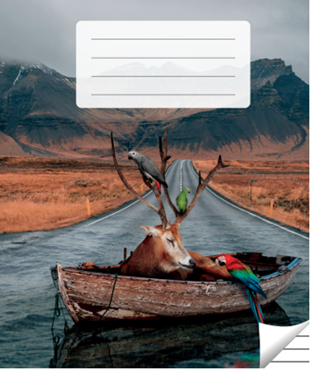 Изображение Pierakstu klade, 200 x 165 mm, 36 lapas, 90 g/m2, vāks 200 g/m2, līniju