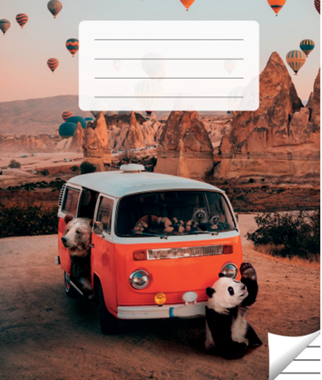 Изображение Pierakstu klade, 200 x 165 mm, 36 lapas, 90 g/m2, vāks 200 g/m2, līniju