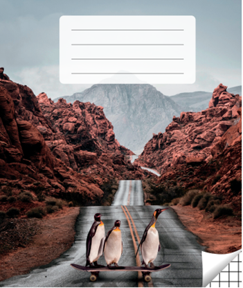 Изображение Pierakstu klade, 200 x 165 mm, 36 lapas, 90 g/m2, vāks 200 g/m2, rūtiņu