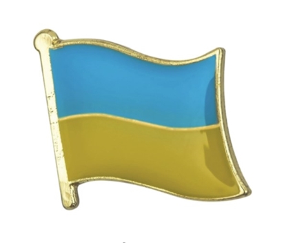 Attēls no Piespraudes Ukrainas karogs, 19x16mm