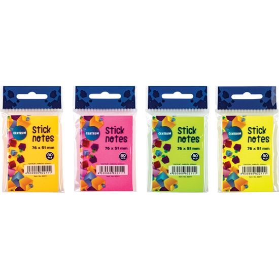 Picture of Piezīmju līmlapiņas 51*76mm 80lp. neon assorti