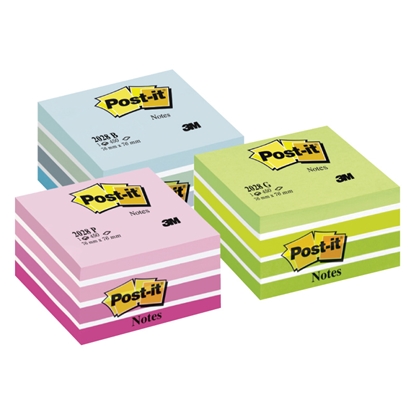 Picture of Piezīmju līmlapiņu kubs POST-IT Aquarelle, 76x76mm, zilos toņos