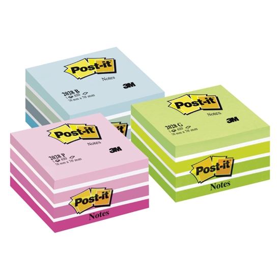 Picture of Piezīmju līmlapiņu kubs POST-IT Aquarelle, 76x76mm, zilos toņos