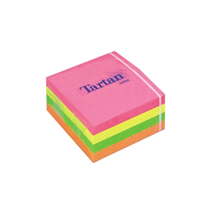 Изображение Piezīmju līmlapiņu kubs TARTAN, 76x76mm, 400 krāsainas lapiņas