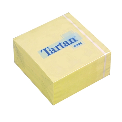 Изображение Piezīmju līmlapiņu kubs TARTAN, 76x76mm, dzeltens
