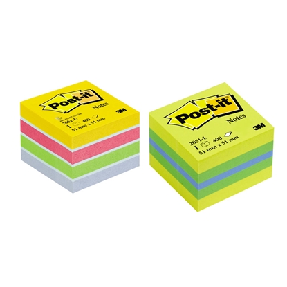 Picture of Piezīmju līmlapiņu kubs Post-it Ultra 51x51mm, spilgtas krāsas, 400 lapiņas