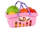 Attēls no Pirkinių krepšelis su daržovėmis ir vaisiais, rožinis