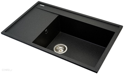 Picture of Pyramis Camea 79X50 1B 1D R single-bowl granite sink 070091201 black dotted