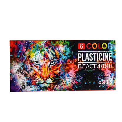 Изображение Plastilīns 6-krāsas, 120g, Osiris 2018
