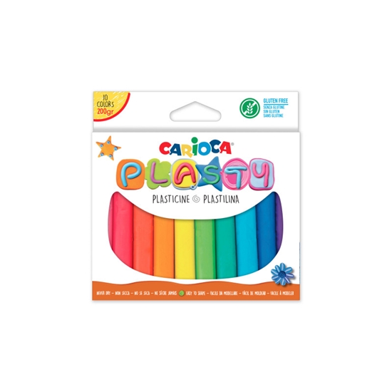 Picture of Plastilīns CARIOCA, 10 dažādas krāsas, 200 g