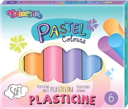 Изображение Plastilīns Pastel, 6 krāsas, apaļš