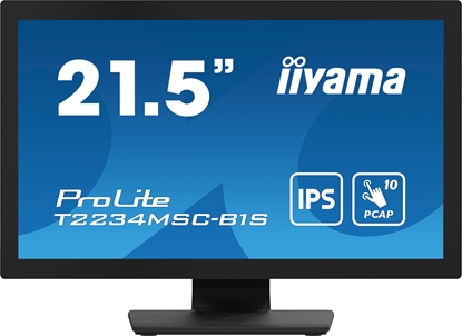 Attēls no iiyama ProLite T2234MSC-B1S computer monitor 54.6 cm (21.5") 1920 x 1080 pixels Full HD Touchscreen Black