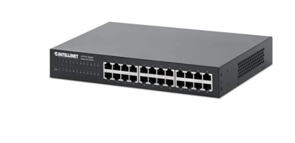 Изображение Intellinet 561273 tīkla pārslēgs Gigabit Ethernet (10/100/1000) Melns
