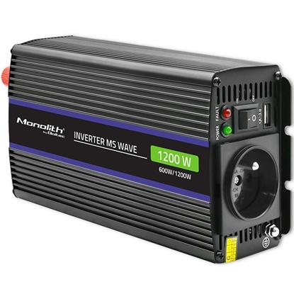 Picture of Przetwornica napięcia Monolith 1200 MS Wave | 12V na 230V |      600/1200W | USB 