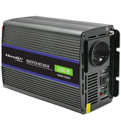 Picture of Przetwornica napięcia Monolith 2000 MS Wave | 12V na 230V |      1000/2000W | USB 