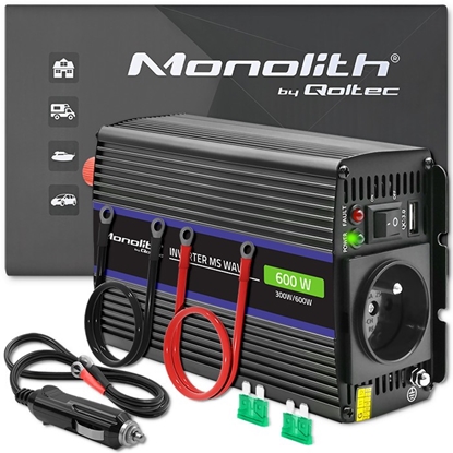 Picture of Przetwornica napięcia Monolith 600 MS Wave | 12V na 230V |       300/600W | USB 