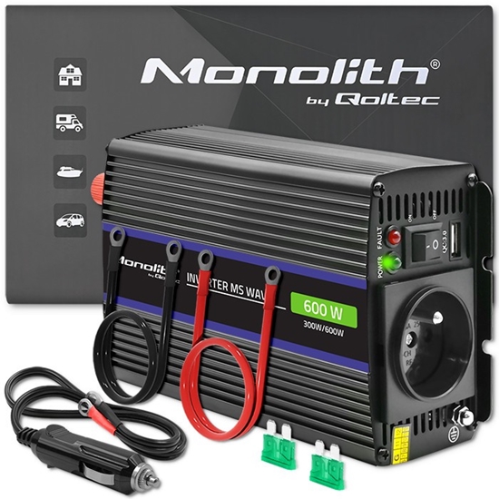 Picture of Przetwornica napięcia Monolith 600 MS Wave | 12V na 230V |       300/600W | USB 