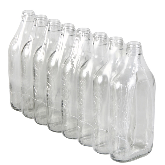 Picture of Pudele stikla blašķe ar vītni 500ml 8gab.