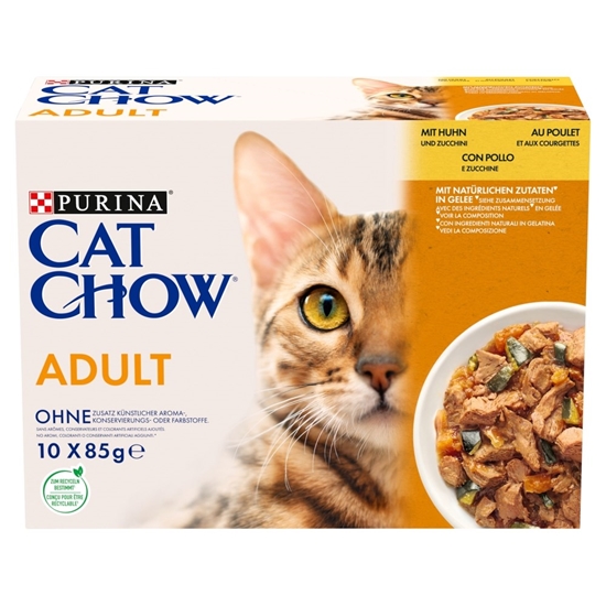 Picture of PURINA Cat Chow Chicken, Zucchini - wet cat food - 10x85 g