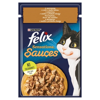 Attēls no PURINA Felix Sensations Sauces Turkey - wet cat food - 85 g