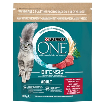 Attēls no PURINA One Bifensis Adult Beef - dry cat food - 800 g