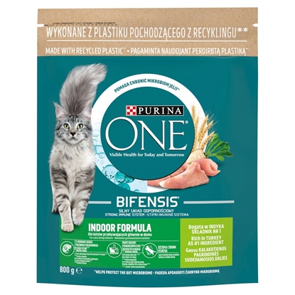 Attēls no PURINA One Bifensis Adult Indoor - dry cat food - 800 g