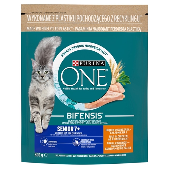 Picture of PURINA One Bifensis Senior 7+ - dry cat food - 800 g