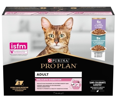 Picture of PURINA Pro Plan Delicate Turkey Fish Multipack - wet cat food - 10x85 g