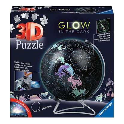 Picture of Puzle Apaļā 180 Globuss tumsā spīd.