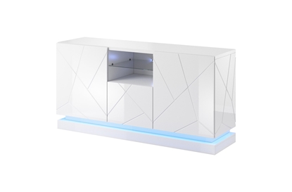 Изображение QIU 2D1K chest of drawers 150x41.5x75 cm glossy white/glossy white