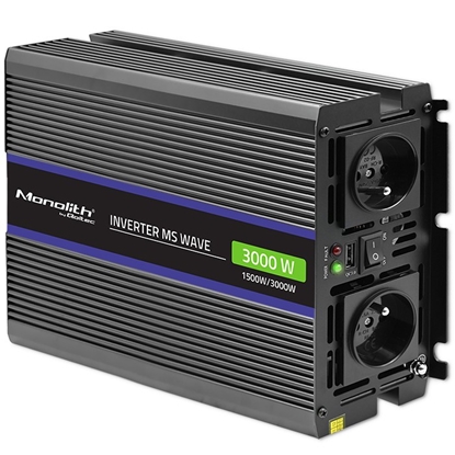 Picture of Przetwornica napięcia Monolith 3000 MS Wave | 12V na 230V |      1500/3000W | USB 