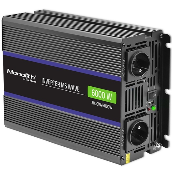 Picture of Przetwornica napięcia Monolith 6000 MS Wave | 12V na 230V | 3000/6000W | USB 