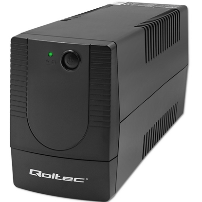 Picture of Qoltec 53774 uninterruptible power supply (UPS) Line-Interactive 1 kVA 600 W 1 AC outlet(s)