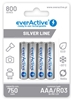 Picture of Rechargeable batteries everActive Ni-MH R03 AAA 800 mAh Silver Line