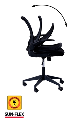 Изображение Regulējama augstuma krēsls SUN-FLEX®HIDEAWAY krēsls, 91-101 cm, melns