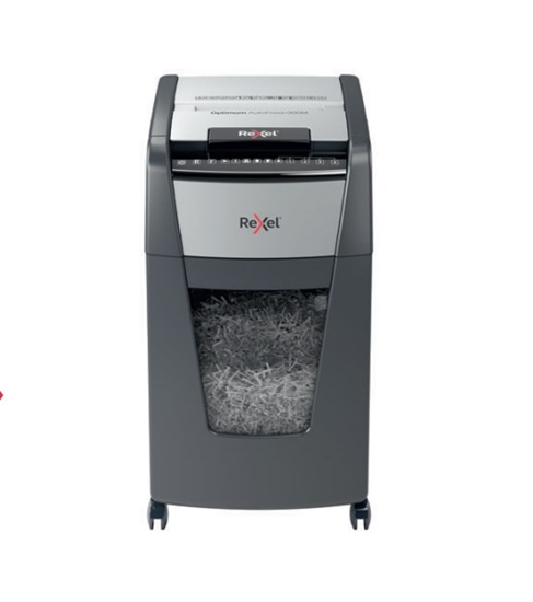 Picture of Rexel Optimum Auto+ 300X paper shredder Micro-cut shredding Black, Grey