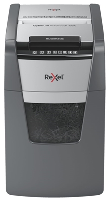 Attēls no Rexel Optimum AutoFeed+ 130X paper shredder Cross shredding 55 dB 22 cm Black, Silver