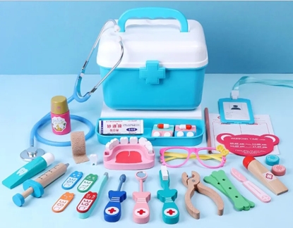 Attēls no Riff Bērnu Profesionāls Doktora čemodāns ar 38 elementiem (22x15.5x17cm) Blue
