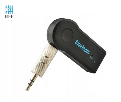 Attēls no Riff BT-X5 Car FM Bluetooth Transmiteris ar 3.5mm Audio pieslēgumu + Mikrofona savienojumu Melna
