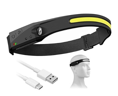 Picture of Riff HD1 Sensora LED lukturis ap galvu 350 LM + uzlādes vads Type-C USB Black