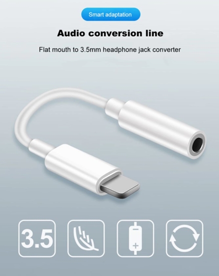 Picture of Riff Lightning uz 3.5mm audio austiņu ligzdas adapteris (A1749 / MMX62ZM/A analogs)