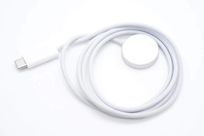 Attēls no Riff Magnētisks Type-C lādētājs Apple sērijas smart pulksteņiem 1 - 8 / SE / austiņām Airpods Pro 2 ar pītu vadu 1m White