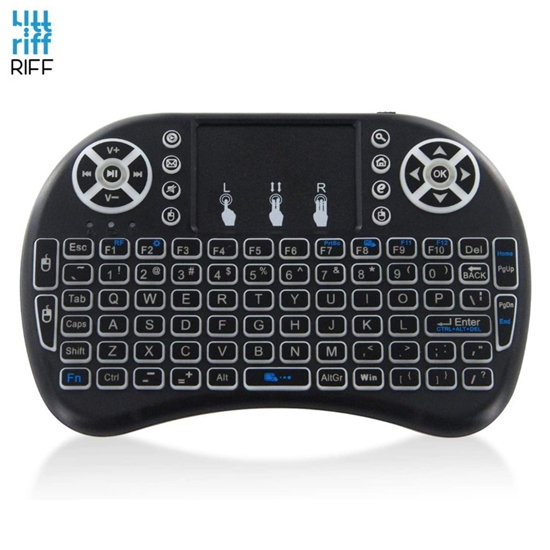 Picture of Riff MK-1 Mini Bluetooth Klaviatūra ar Apgaismojumu priekš Smart TV / Telefona / Datora (Android / iOS / Windows) Melna